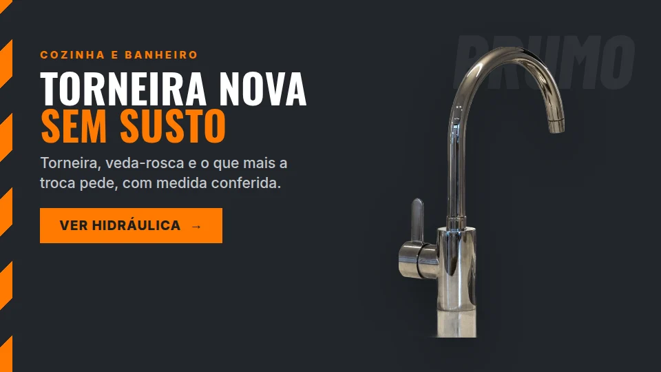 Prumo Materiais — Torneira nova